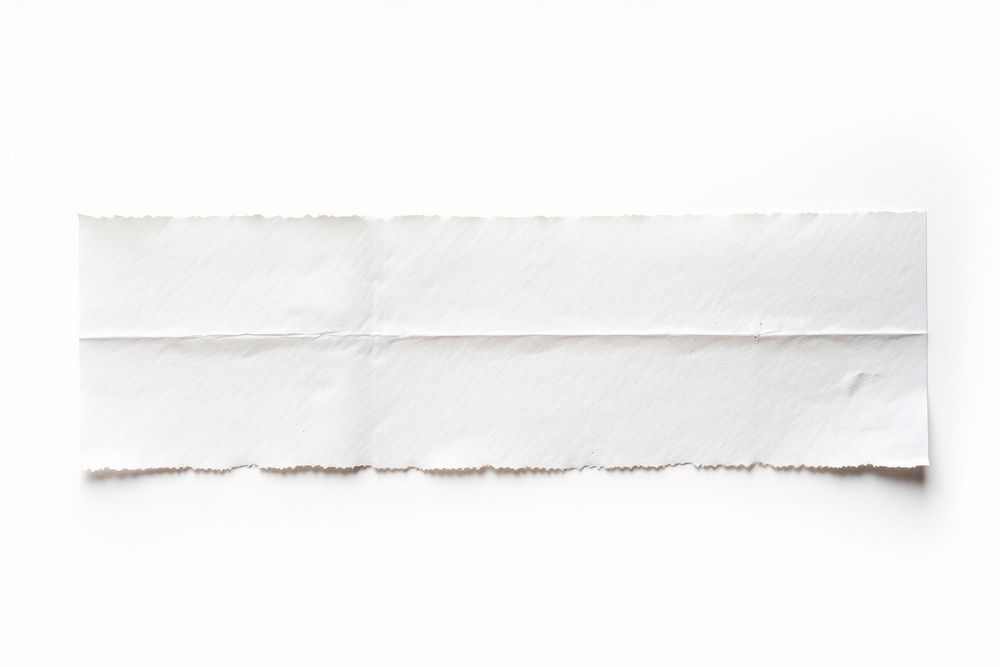 Off-white paper adhesive strip backgrounds white background rectangle.