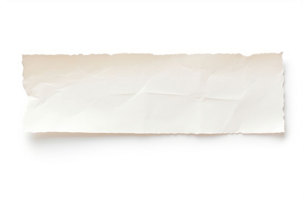 Off-white paper adhesive strip backgrounds white background simplicity.