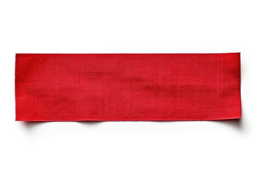 PNG Red cloth textile adhesive strip white background accessories simplicity.