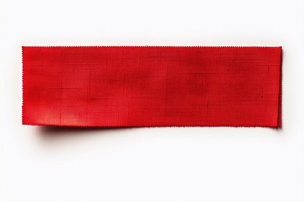 PNG Red cloth textile adhesive strip white background blackboard rectangle.