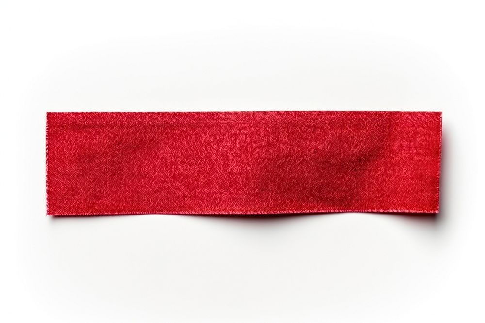 PNG Red cloth textile adhesive strip white background accessories rectangle.