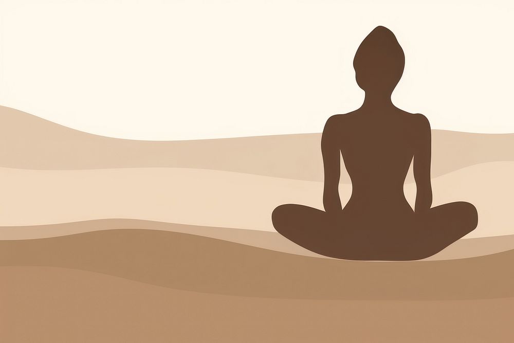 Woman meditation yoga spirituality cross-legged.