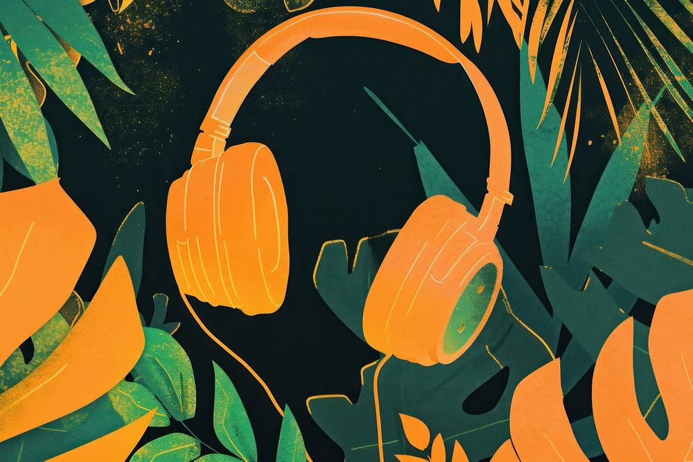 A headphones backgrounds headset nature.
