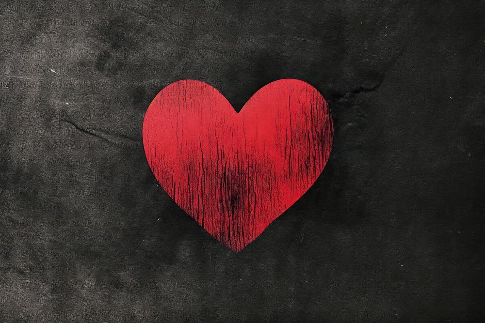 Heart icon textured symbol darkness.