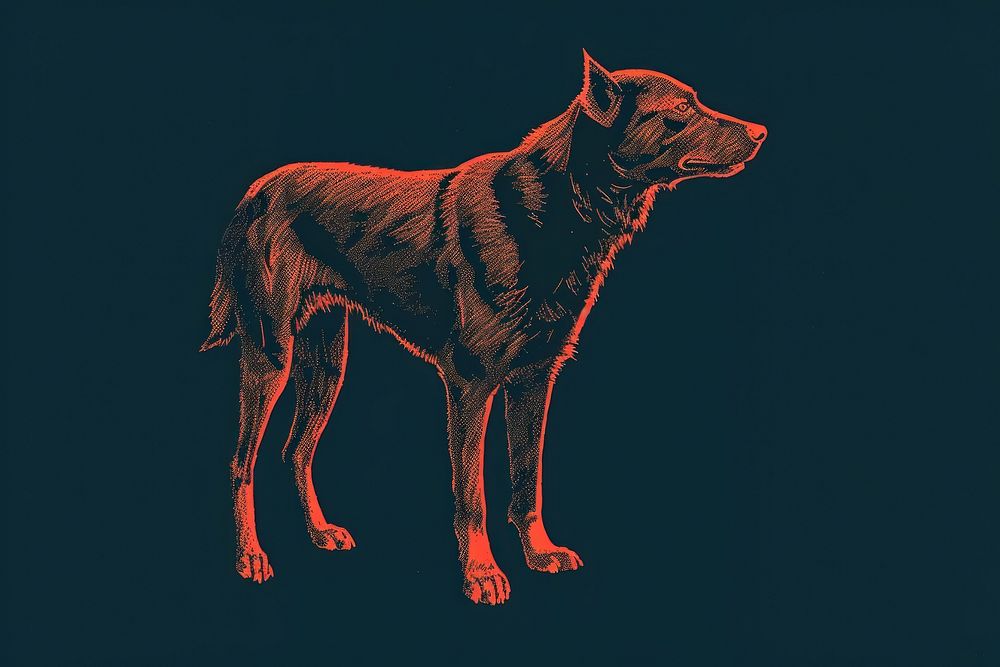Red dog mammal animal black.
