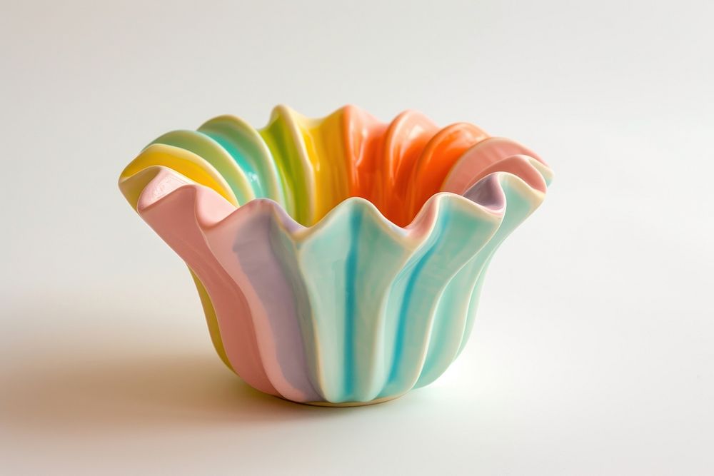 One piece of colorful ceramic art made by kid food vase confectionery.