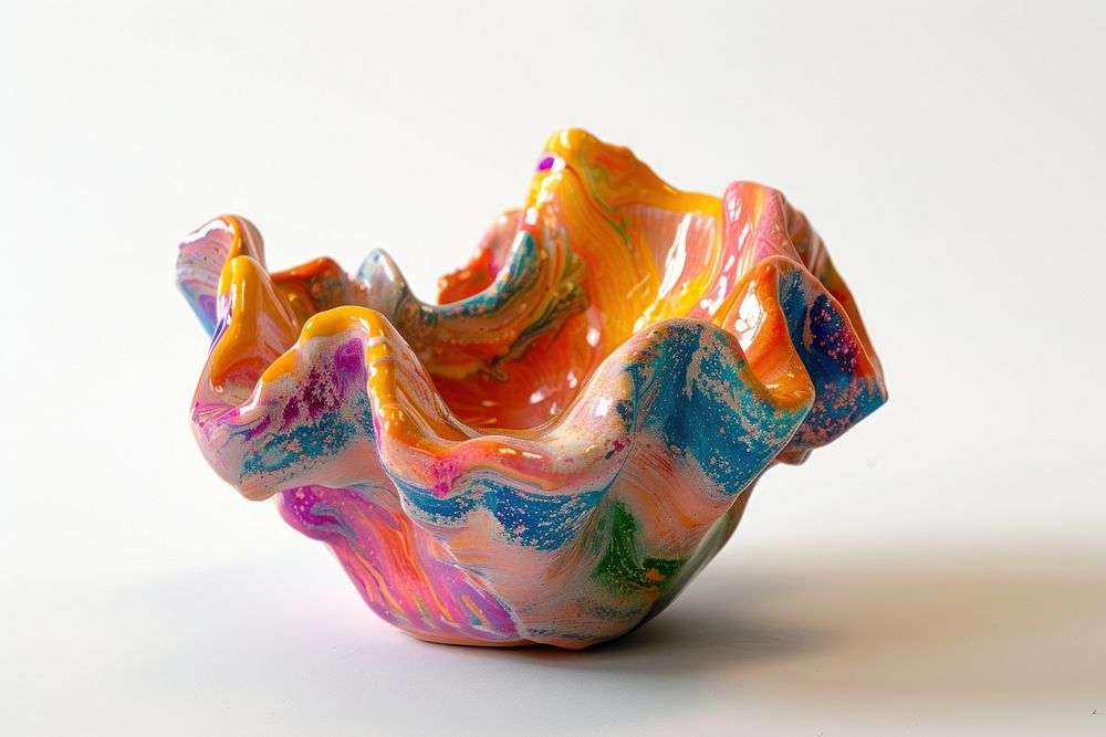 One piece of colorful ceramic art made by kid invertebrate accessories creativity.