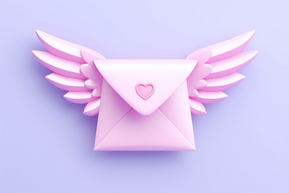 Flying envelope wings mail celebration origami.