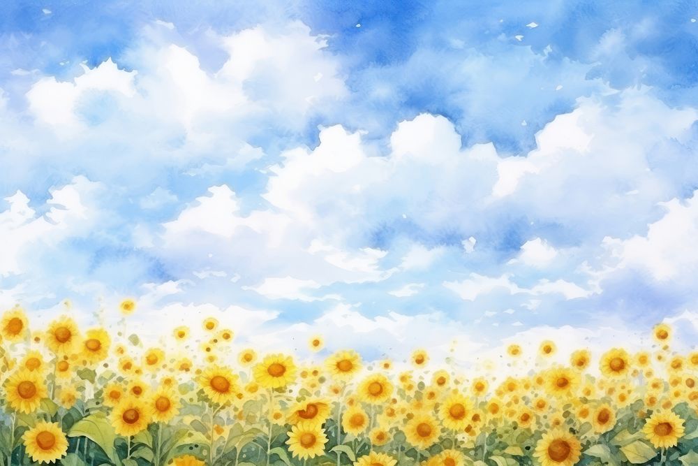 Flower field sky backgrounds.