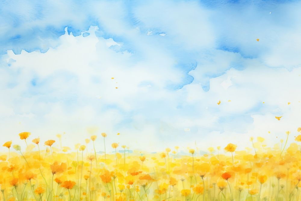 Painting field sky backgrounds.