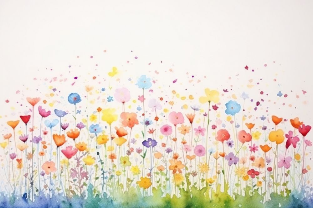 Rainbow meadow backgrounds painting outdoors.