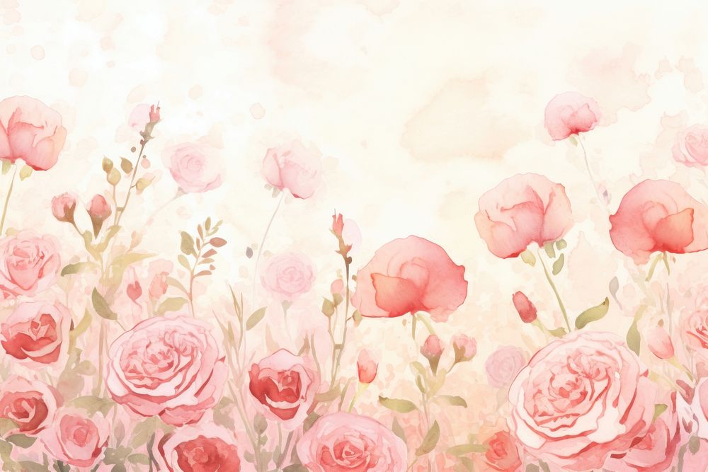 Rose field backgrounds painting blossom.