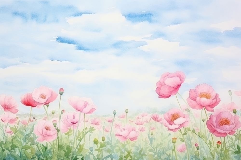 Backgrounds painting outdoors blossom.