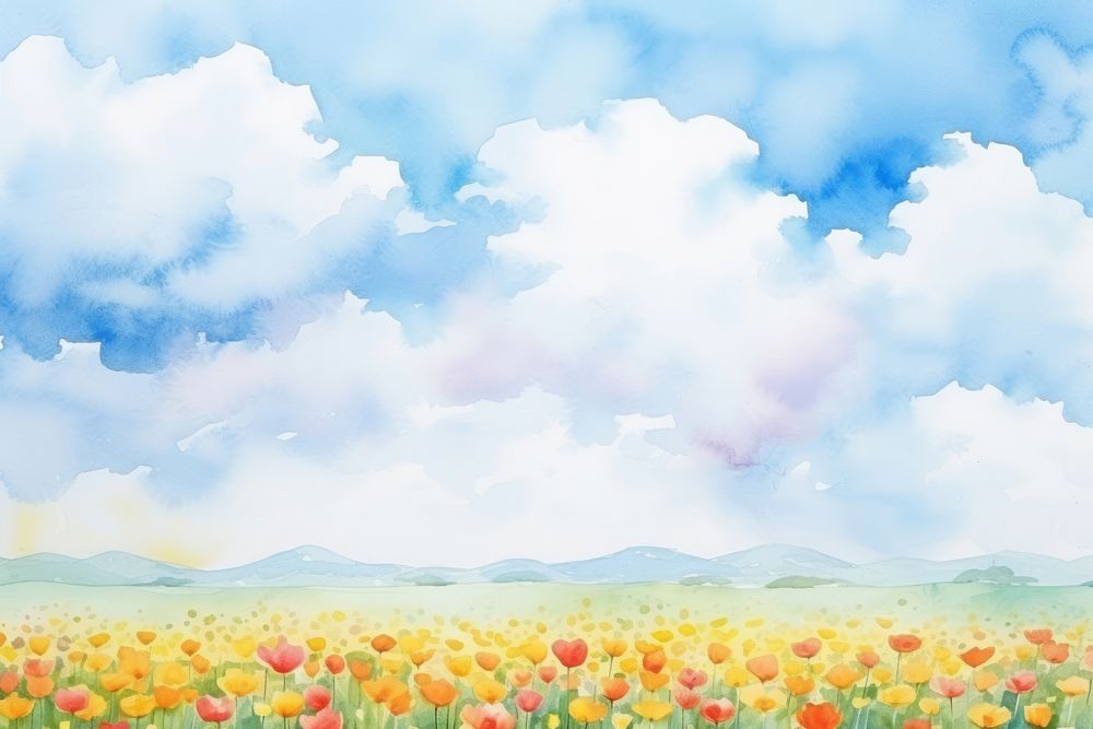 Painting sky backgrounds landscape.