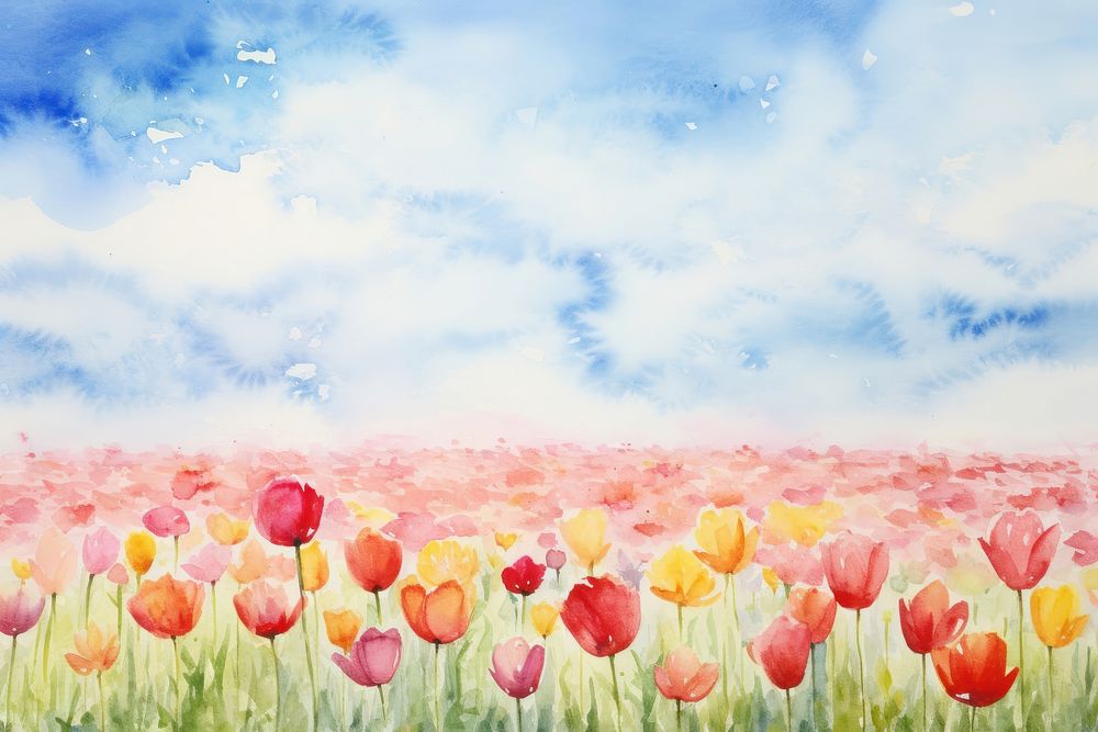 Painting backgrounds outdoors flower.