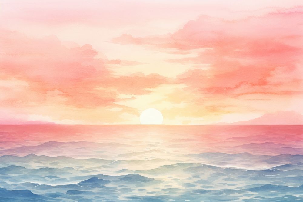 Sunset sea backgrounds outdoors.