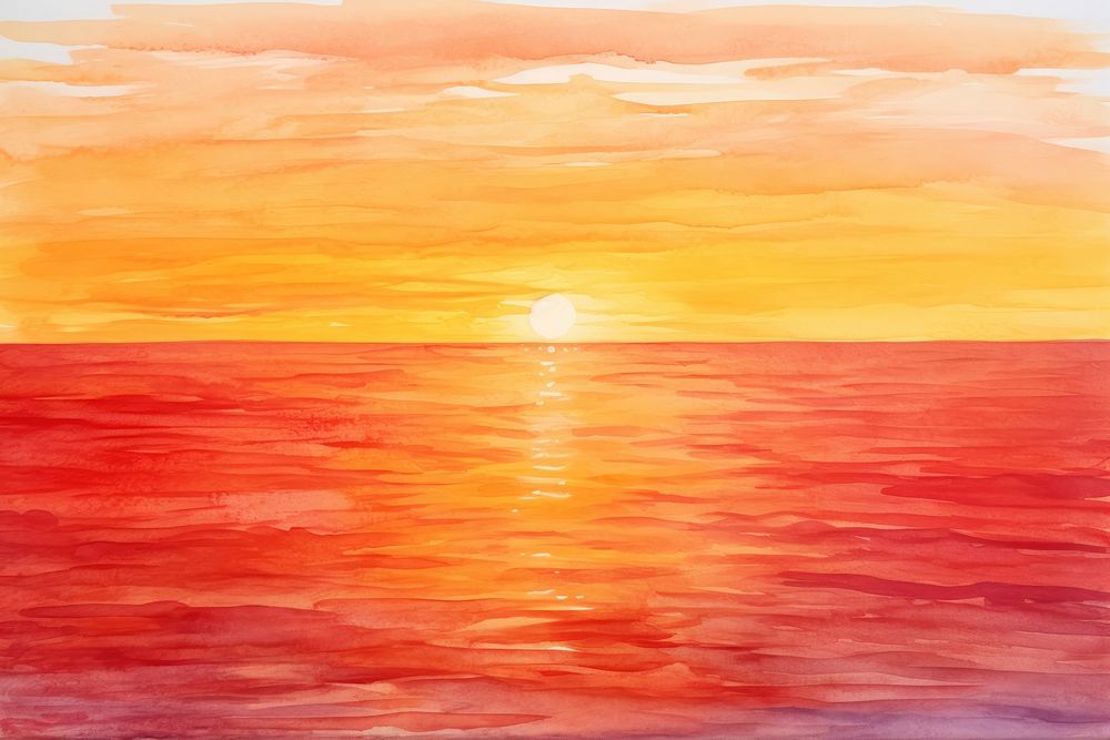 Painting sea backgrounds sunlight.