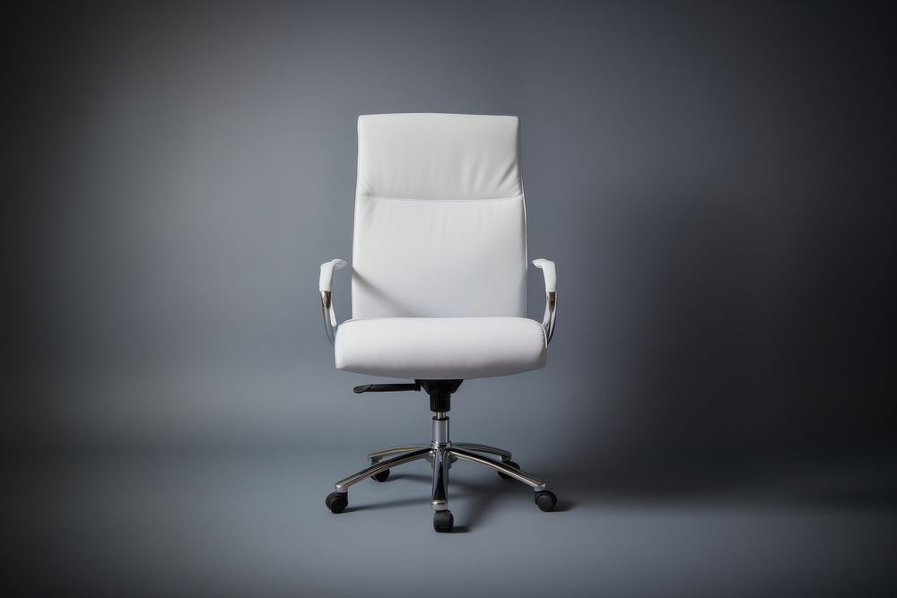 Office chair furniture white technology.