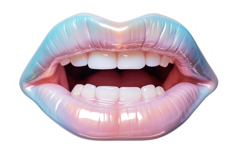 Pastel lips teeth mouth mouth open.