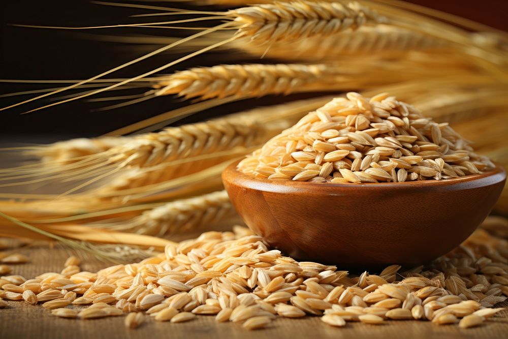 Wheat and rice food agriculture ingredient.