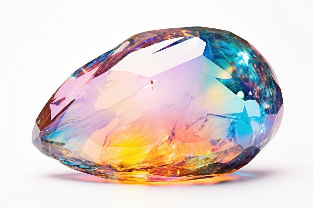 Iridescent gemstone jewelry mineral crystal.