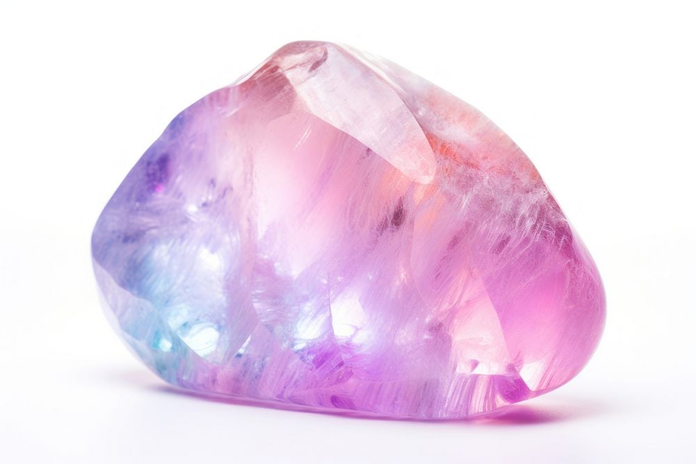 Pastel gemstone amethyst mineral crystal.