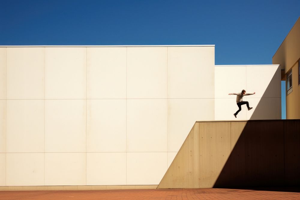 Freerunning building wall architecture.