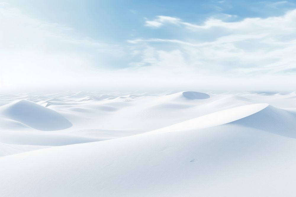 A snow winter landscape with drifts of snow backgrounds outdoors horizon.