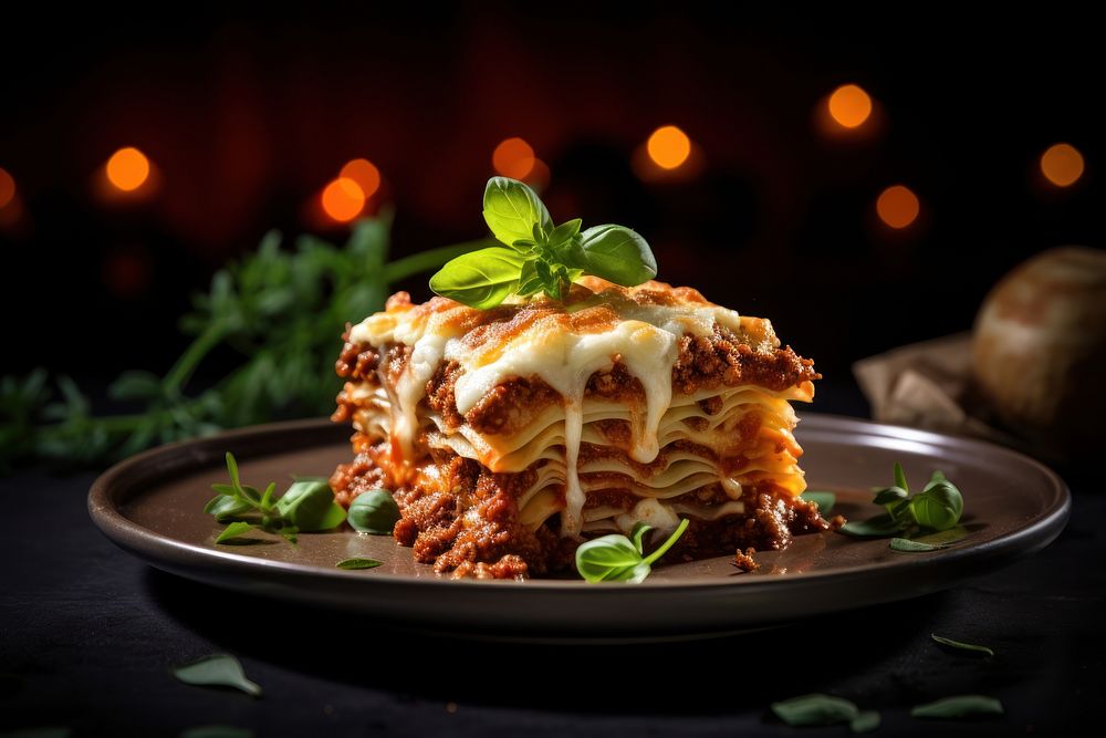 Italian food gourmet lasagna pasta.