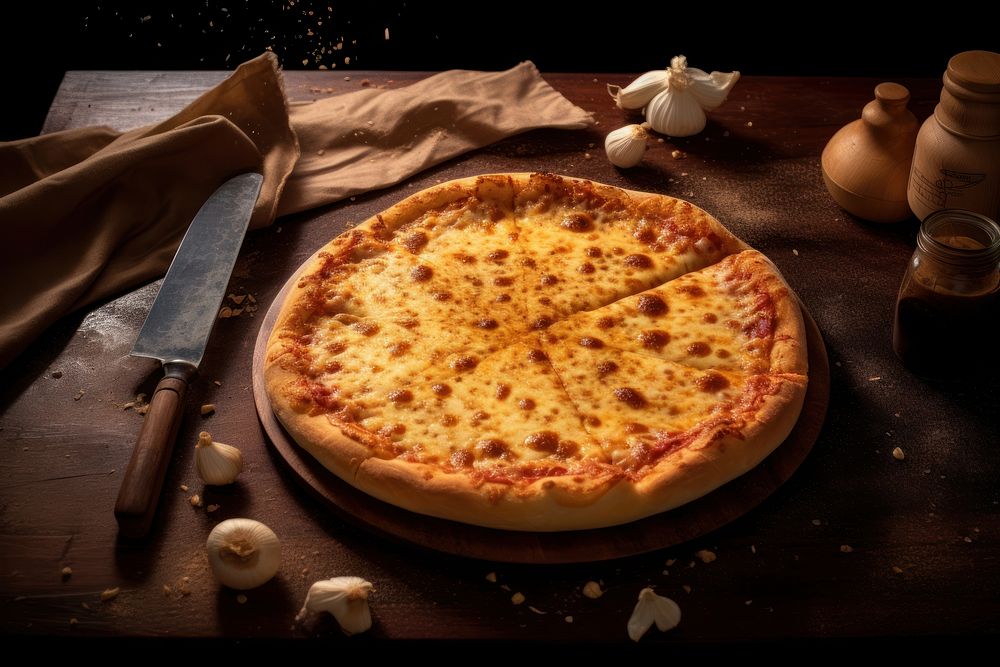 Italian food pizza cheese table.