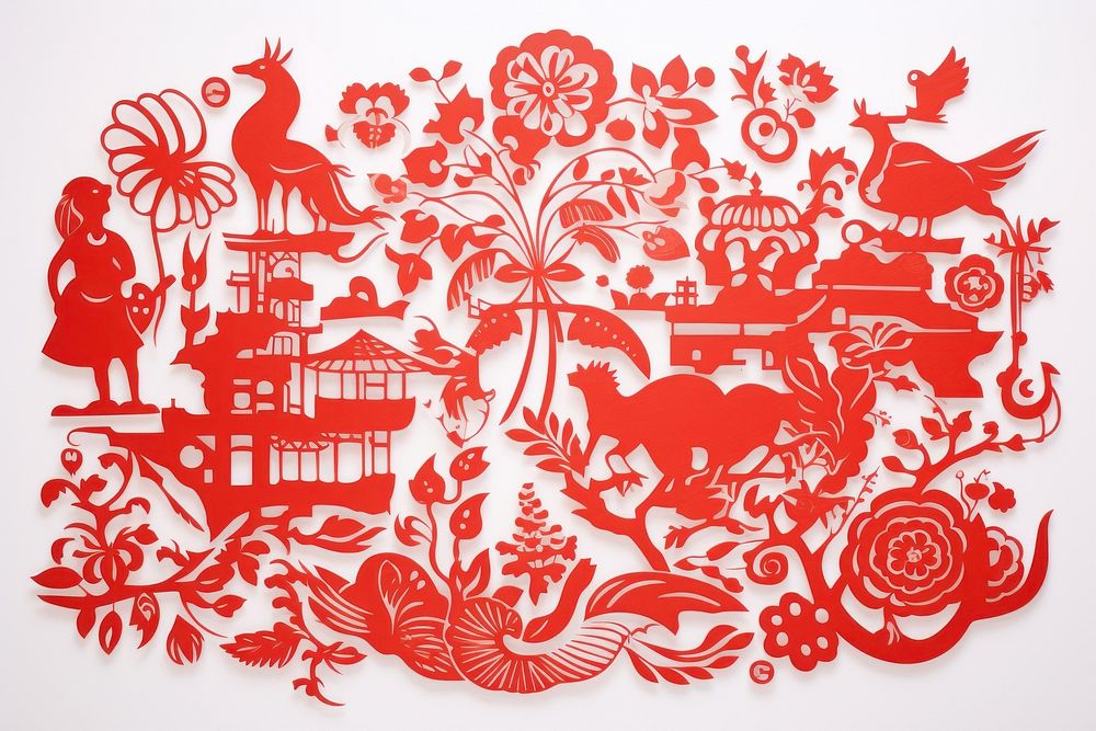Chinese New Year tradition pattern art.