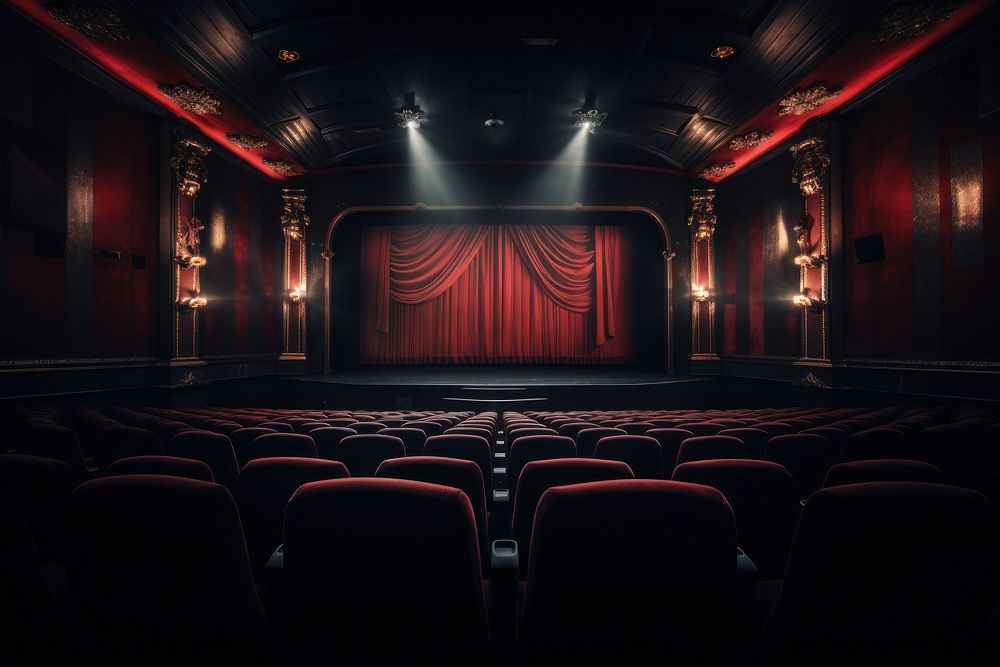 Movie auditorium lighting theater.