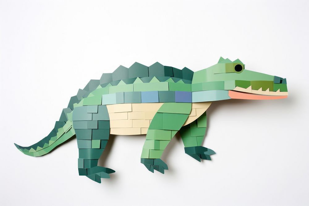 Alligator dinosaur animal art.