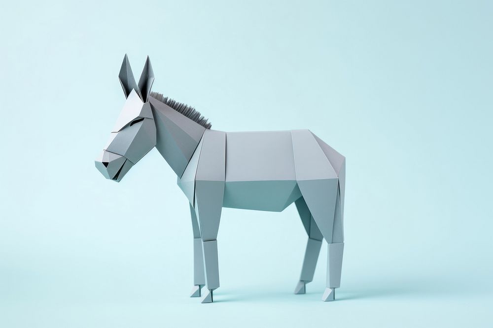 Donkey art origami animal.