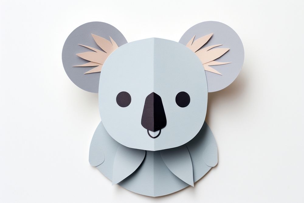 Paper art koala cute.