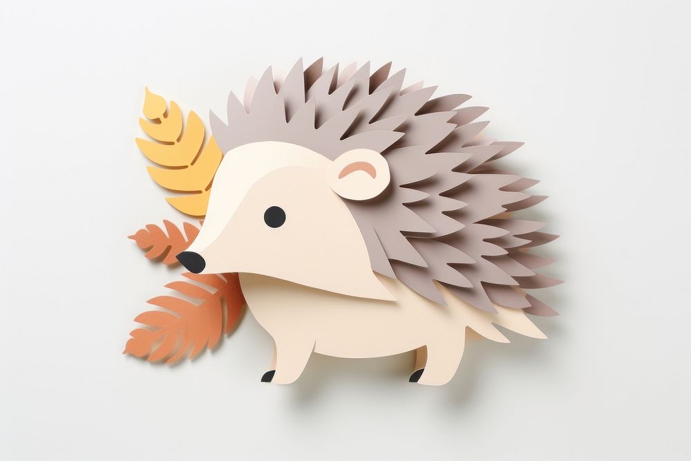 Hedgehog art origami animal.