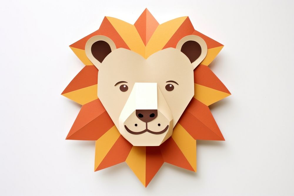 Lion paper art origami.