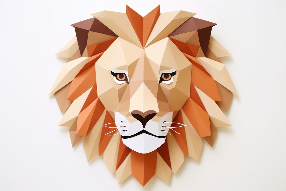 Lion art mammal craft.