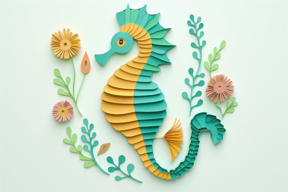Seahorse art animal craft.