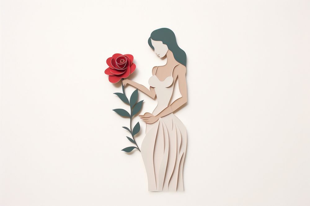 Woman and rose art flower adult.