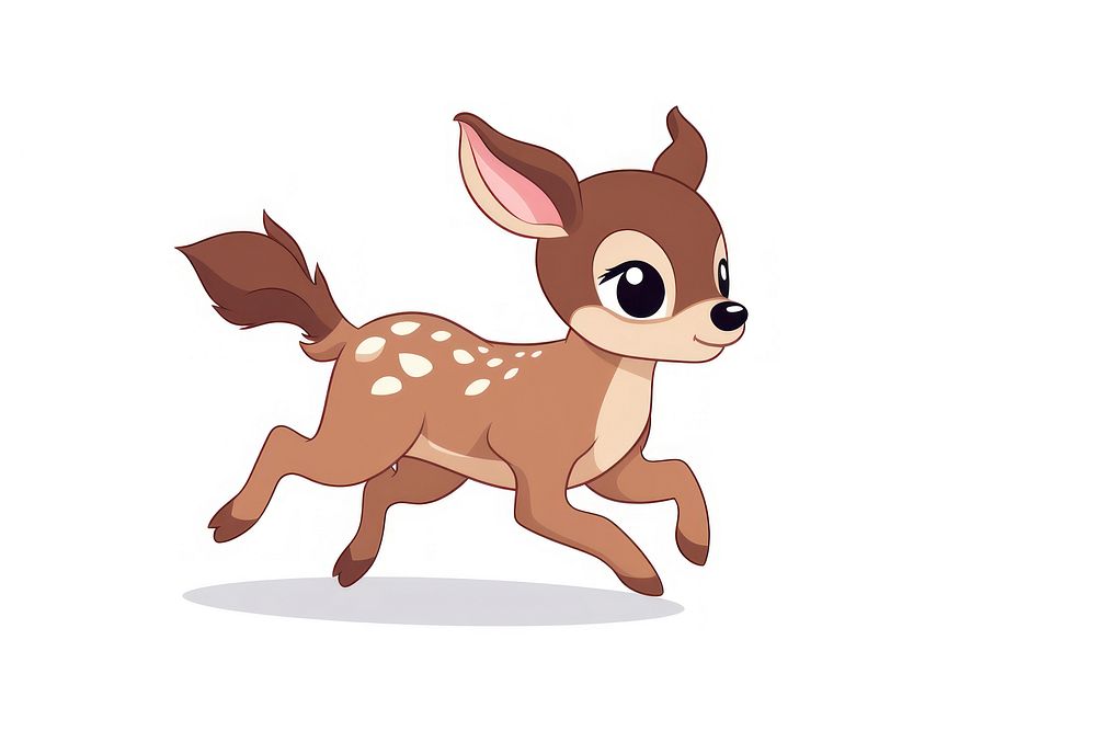 Deer cartoon style animal mammal deer.