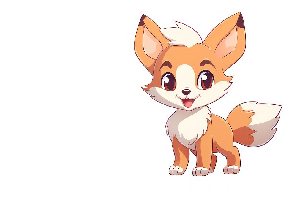 Fox cartoon style animal cute fox.