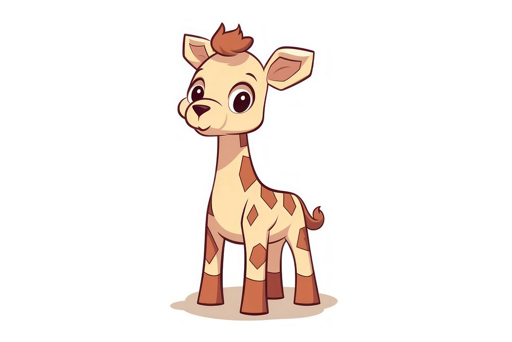 Giraffe cartoon style giraffe animal mammal.