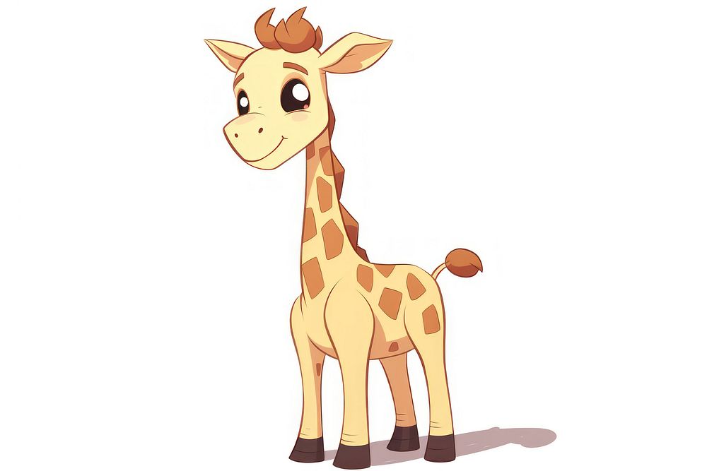 Giraffe cartoon style giraffe animal mammal.