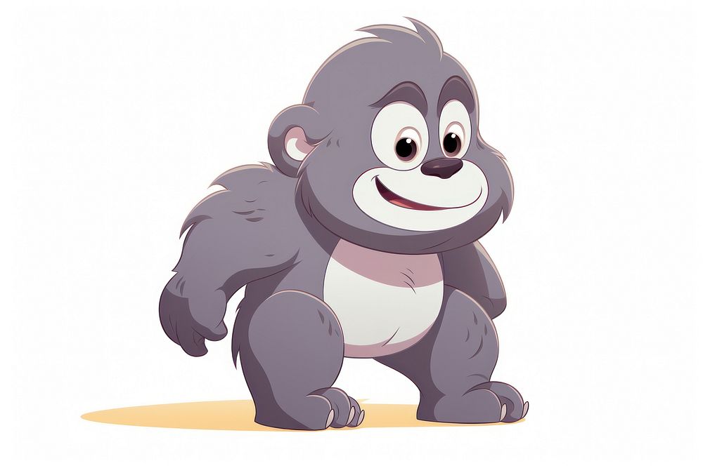Gorilla cartoon style animal drawing mammal.