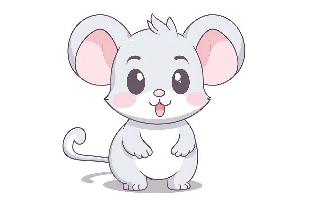 Mouse cartoon style animal drawing mammal.