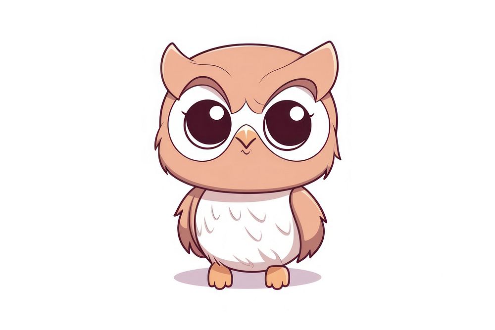 Owl cartoon style animal drawing cute.