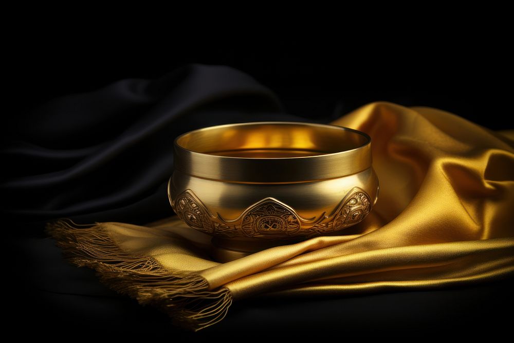 Singing bowl jewelry gold accessories.