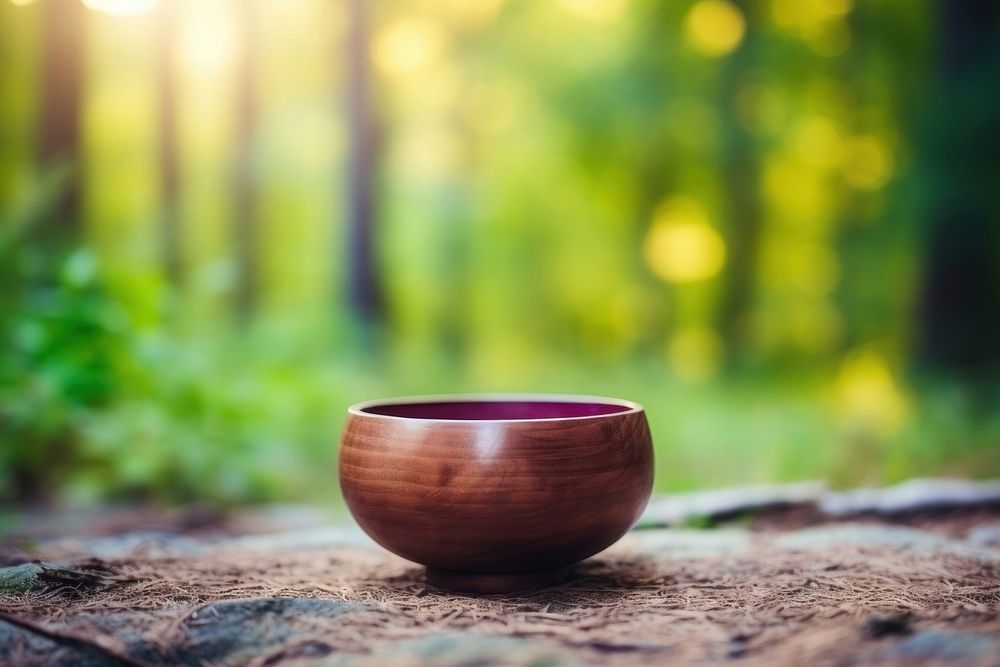 Singing bowl tranquility sunlight zen-like.