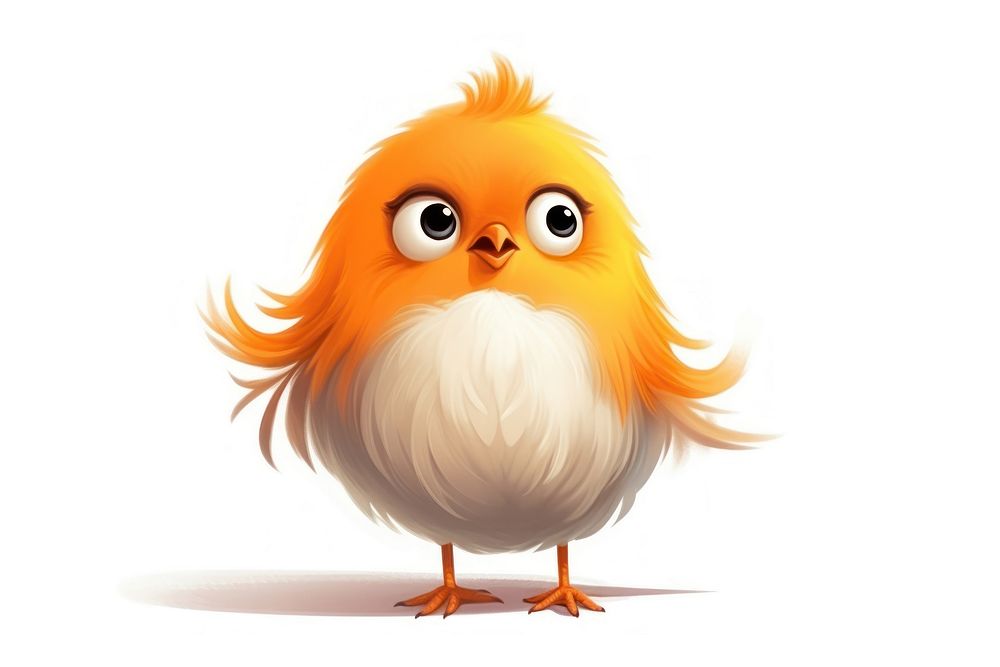 Bird character laptop concept animal cartoon robin.